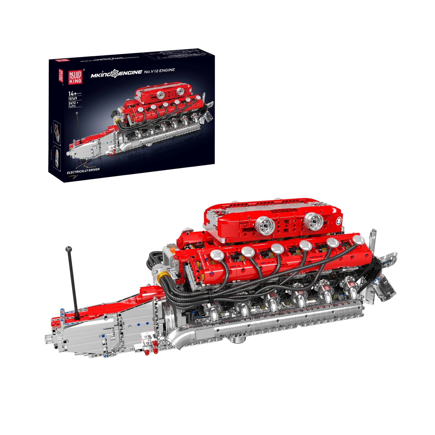 Mould King 10169 Italienischer Supersportwagen V12-Motor Bausatz | 3.472 Teile