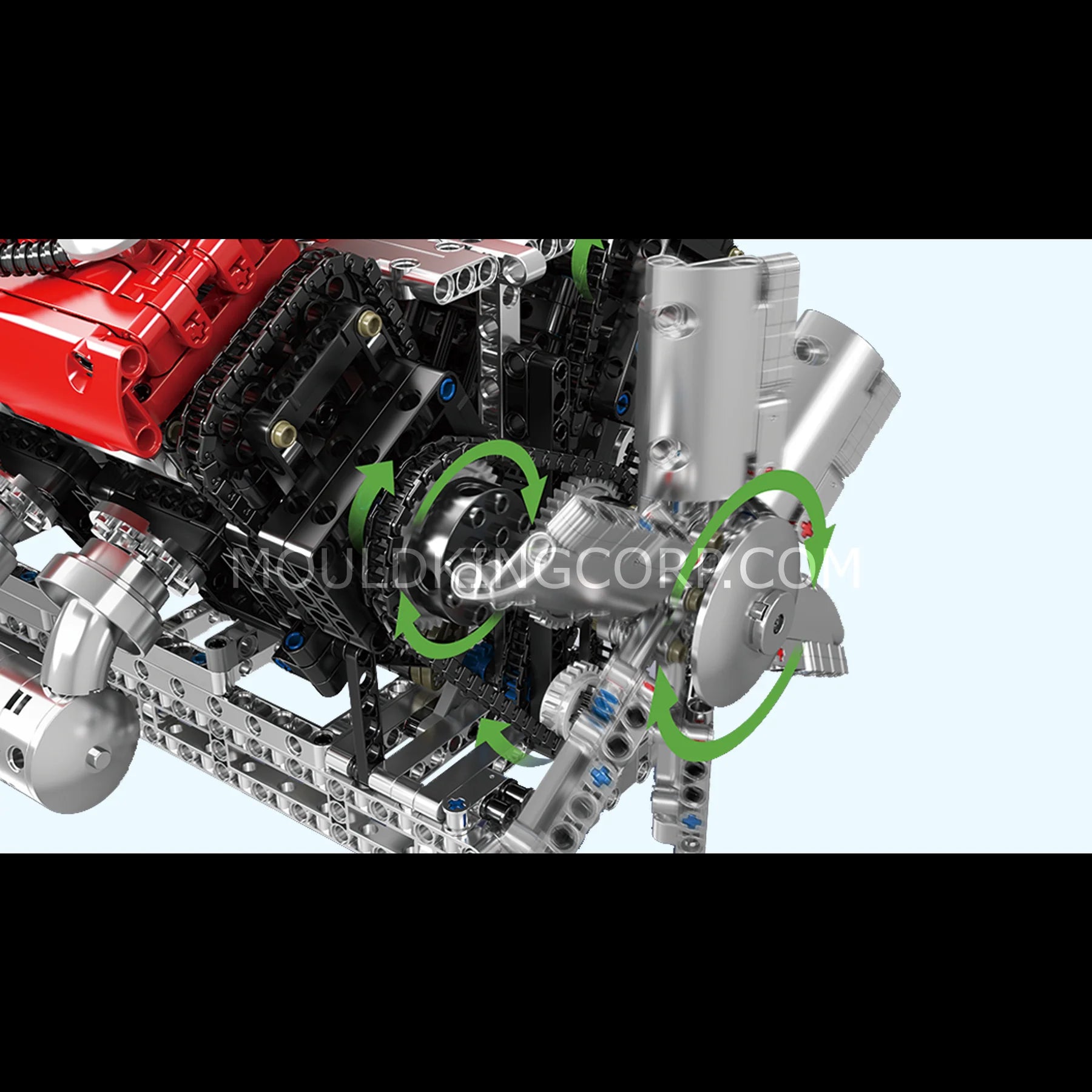 Mould King 10169 Italienischer Supersportwagen V12-Motor Bausatz | 3.472 Teile