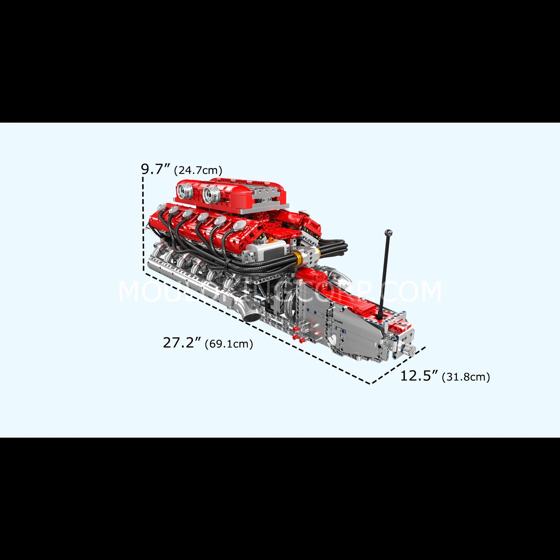Mould King 10169 Italienischer Supersportwagen V12-Motor Bausatz | 3.472 Teile