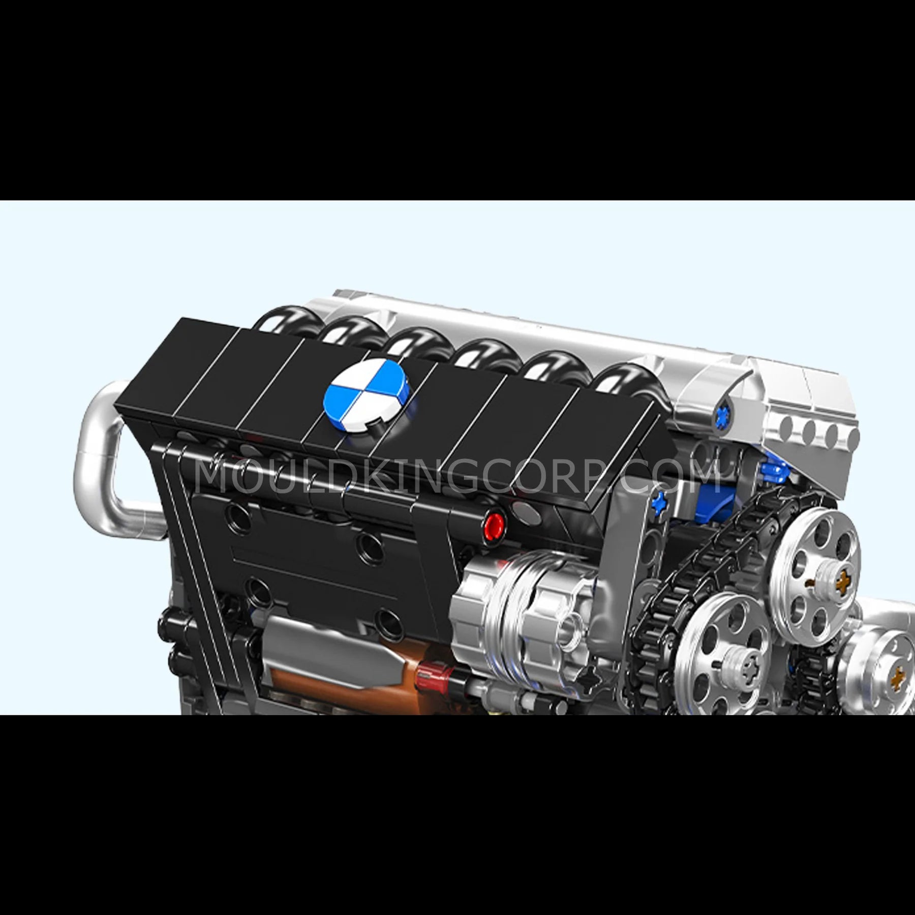 Mould King 10213 Motorisierter S55 Reihensechszylinder-Motor Modellbausatz | 744 Teile