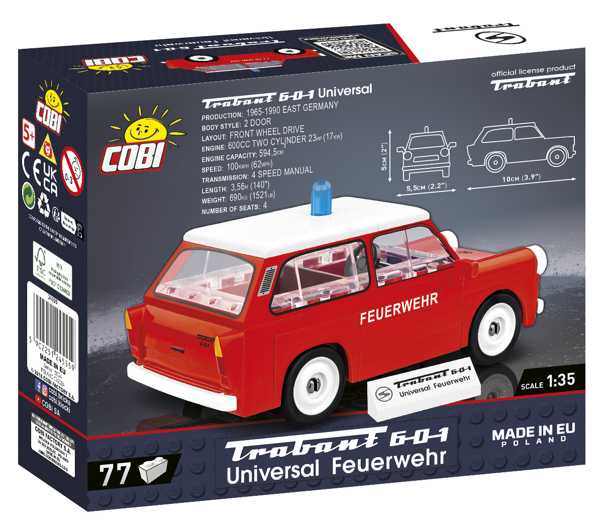 COBI Trabant 601 Universal Feuerwehr – Bild 2