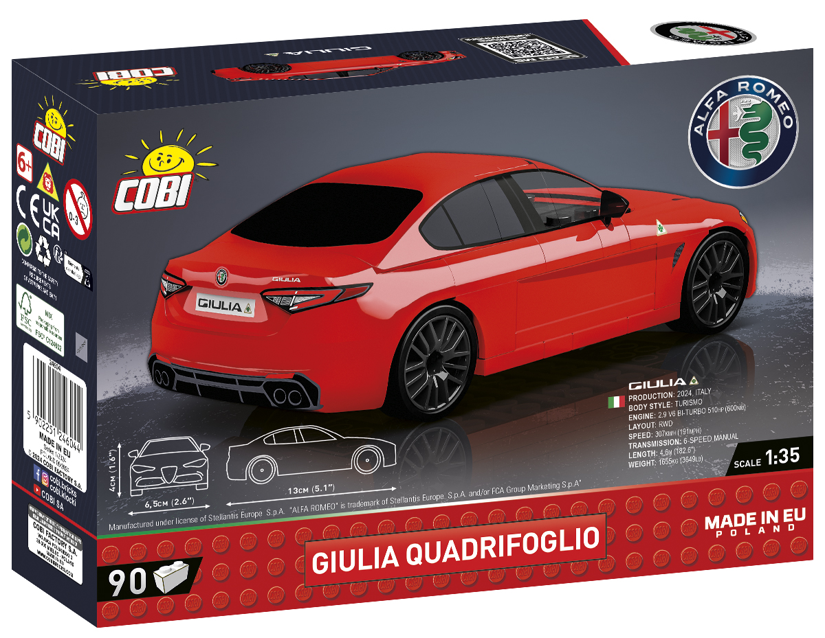 COBI Alfa Romeo Giulia Quadrifoglio Rot – Bild 2