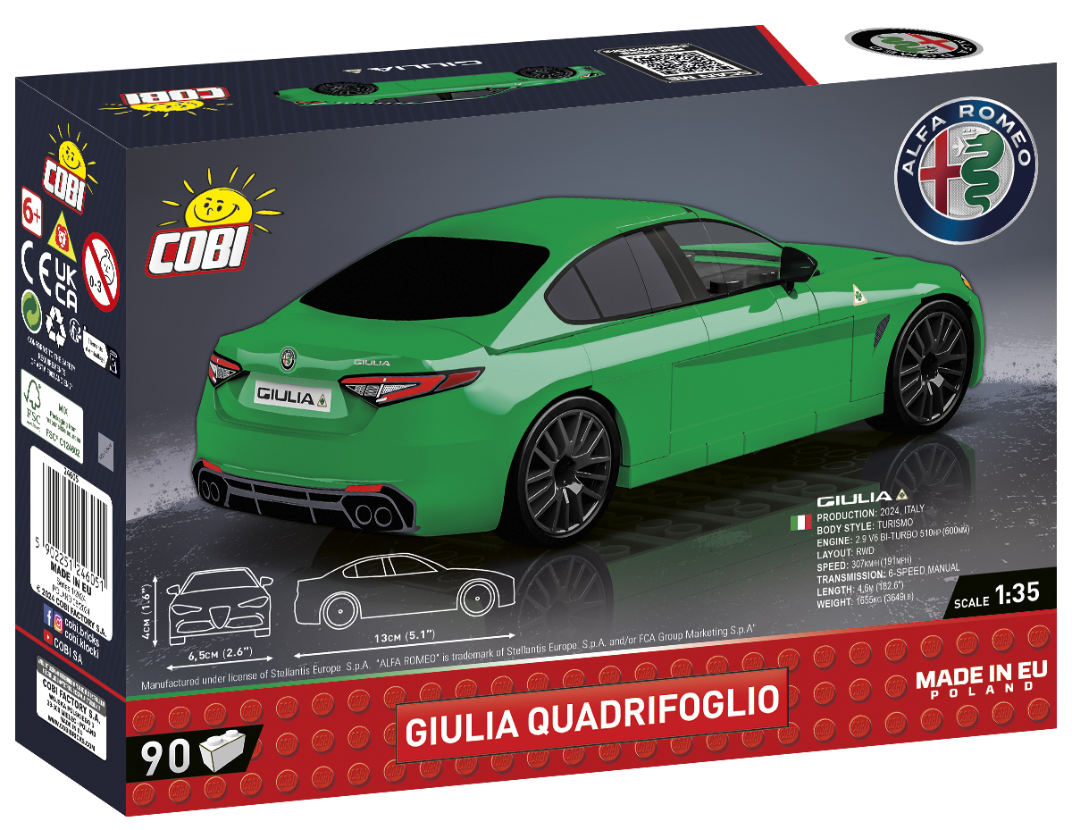 COBI Alfa Romeo Giulia Quadrifoglio Grün – Bild 2
