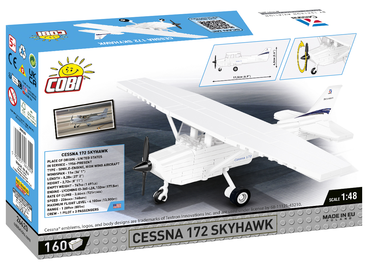 COBI Cessna 172 Skyhawk-Weiss – Bild 2