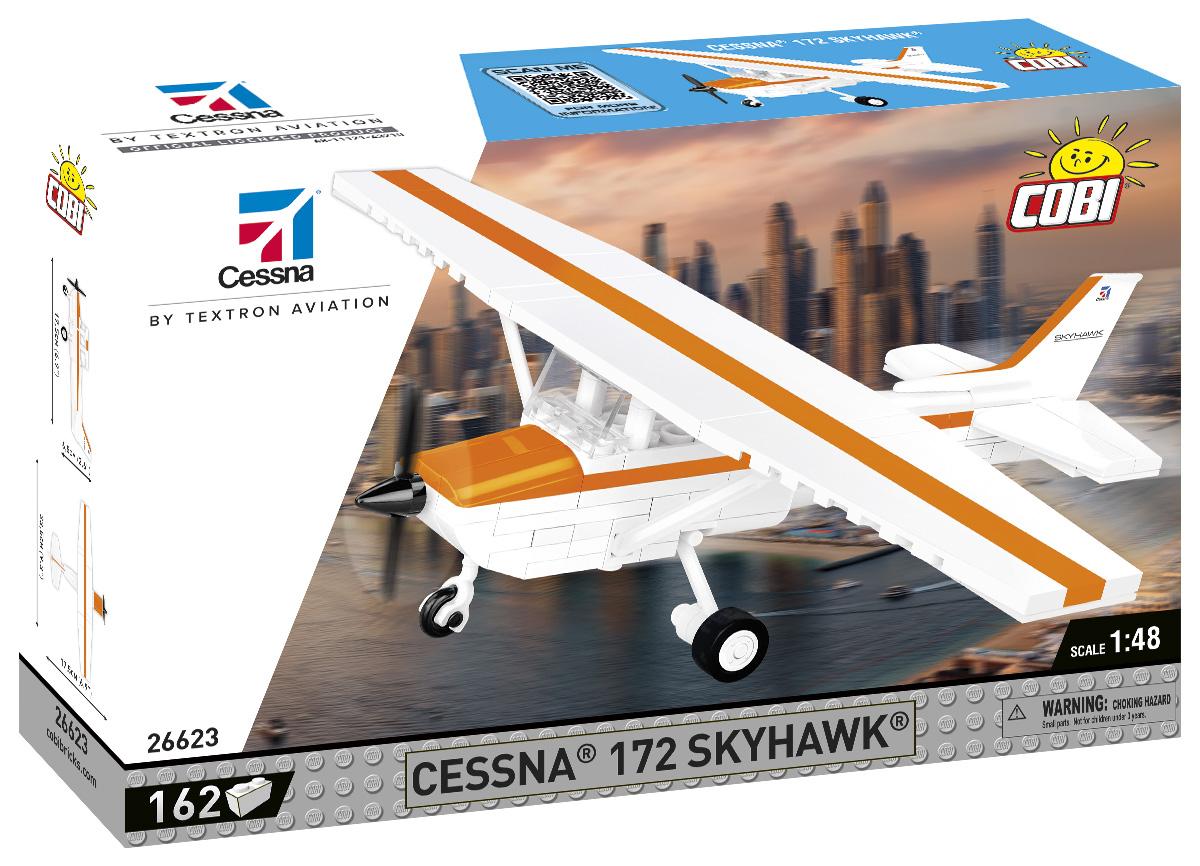 COBI Cessna 172 Skyhawk Orange-Weiß