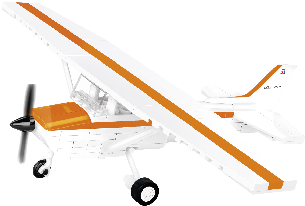 COBI Cessna 172 Skyhawk Orange-Weiß – Bild 3