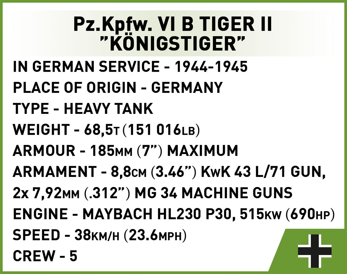 COBI Pz.Kpfw. VI B Tiger II Königstiger – Bild 9
