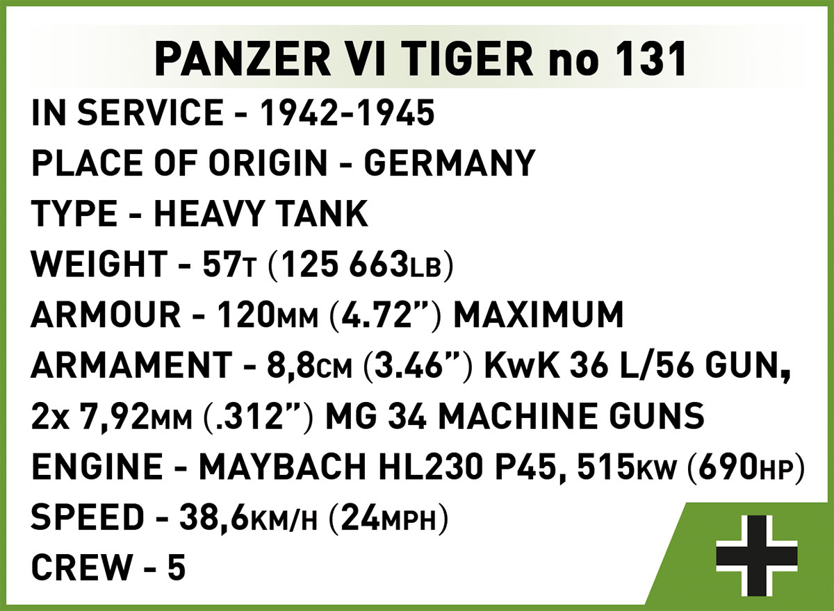 COBI Panzer VI Tiger I Nr. 131 – Bild 11