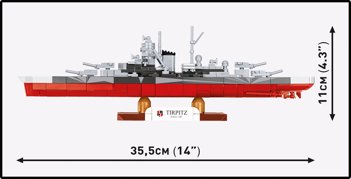 COBI Schlachtschiff Tirpitz 1:700 – Bild 9