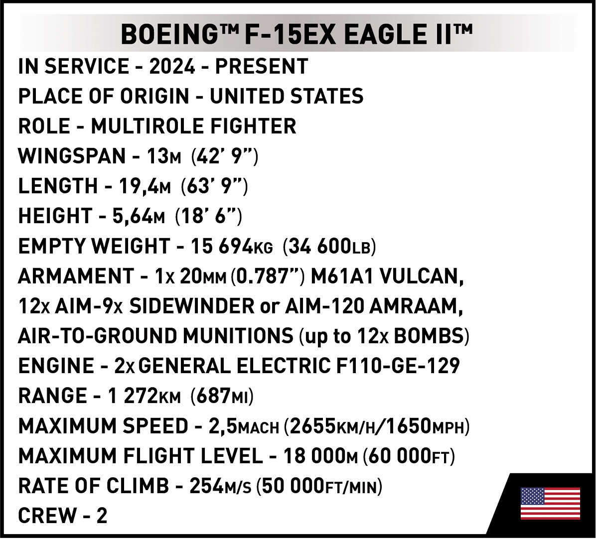 COBI Boeing F-15EX Eagle II – Bild 11
