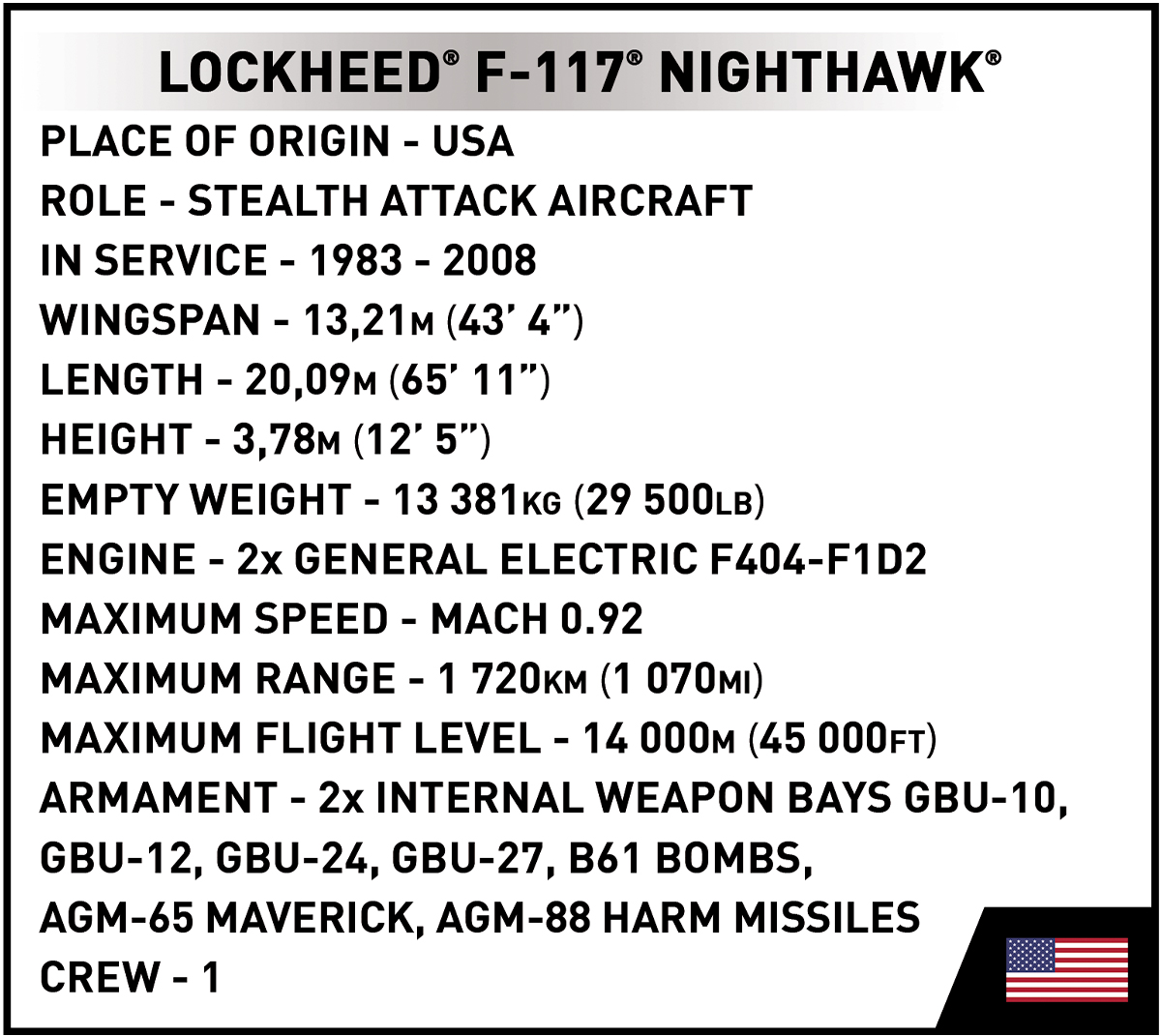 COBI Lockheed F-117 Nighthawk – Bild 9
