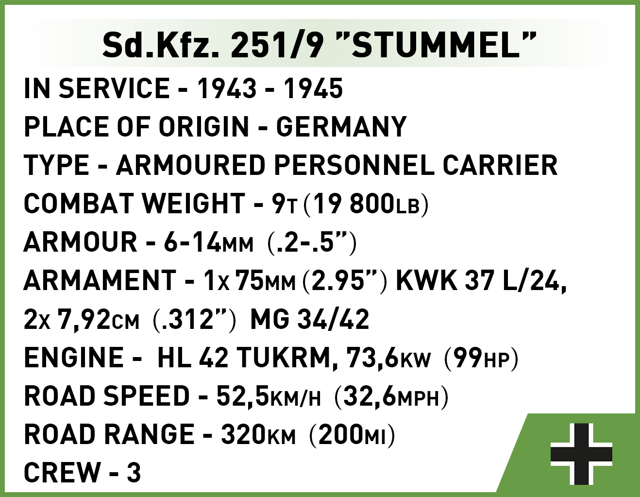 COBI Sd.Kfz. 251/9 Stummel – Bild 8