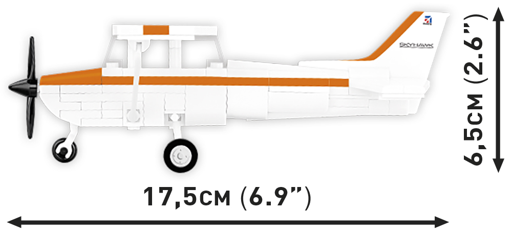 COBI Cessna 172 Skyhawk Orange-Weiß – Bild 6