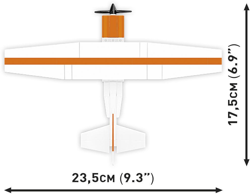 COBI Cessna 172 Skyhawk Orange-Weiß – Bild 5