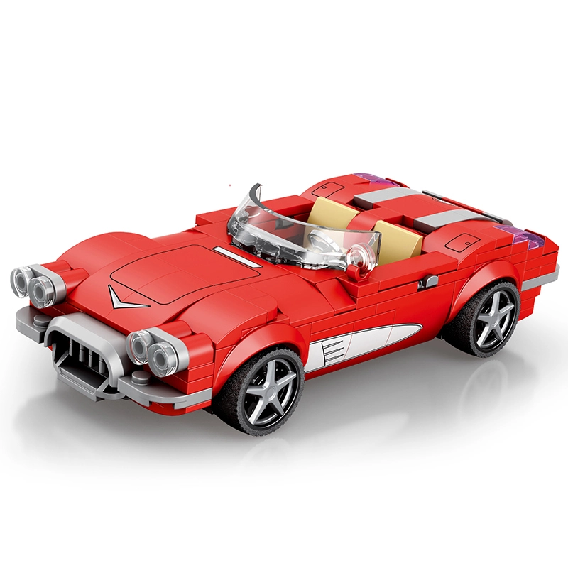 Reobrix 808 Roter Retro-Sportwagen C1 Stil 1:24 | 8 Noppen – Bild 2