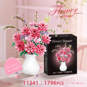 WOMA Blumenstrauß – Weide, Orchidee, Feldrittersporn und Dahlia