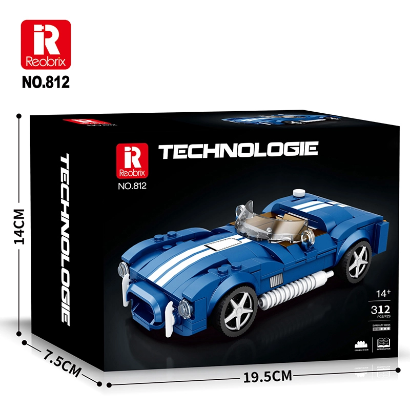 Reobrix 812 Offener Roadster Shelby Cobra S Stil 1:24 | 8 Noppen – Bild 4