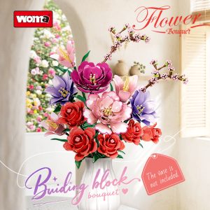WOMA Blumen Bouquet mit Rosen, Pfingstrosen, Lilien und mehr