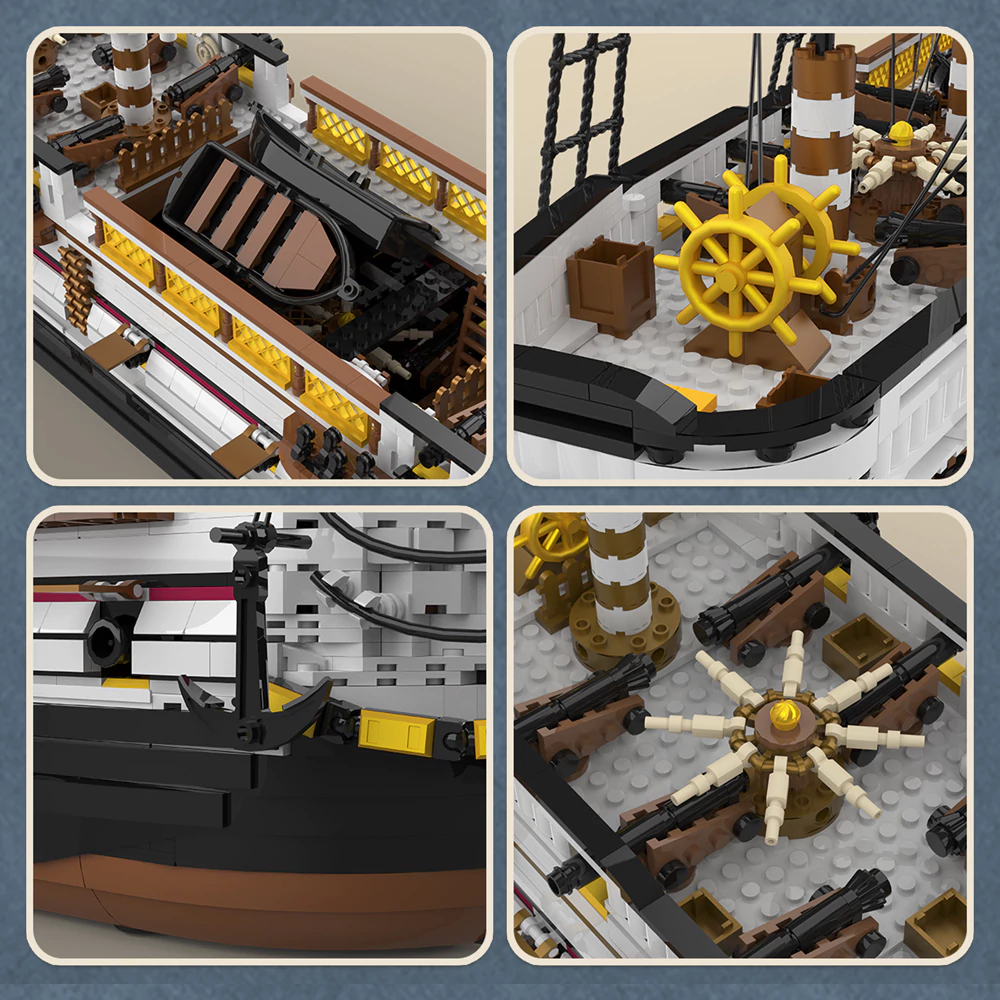 Reobrix Endeavor Segelschiff | Premium Klemmbaustein Modell – Bild 4