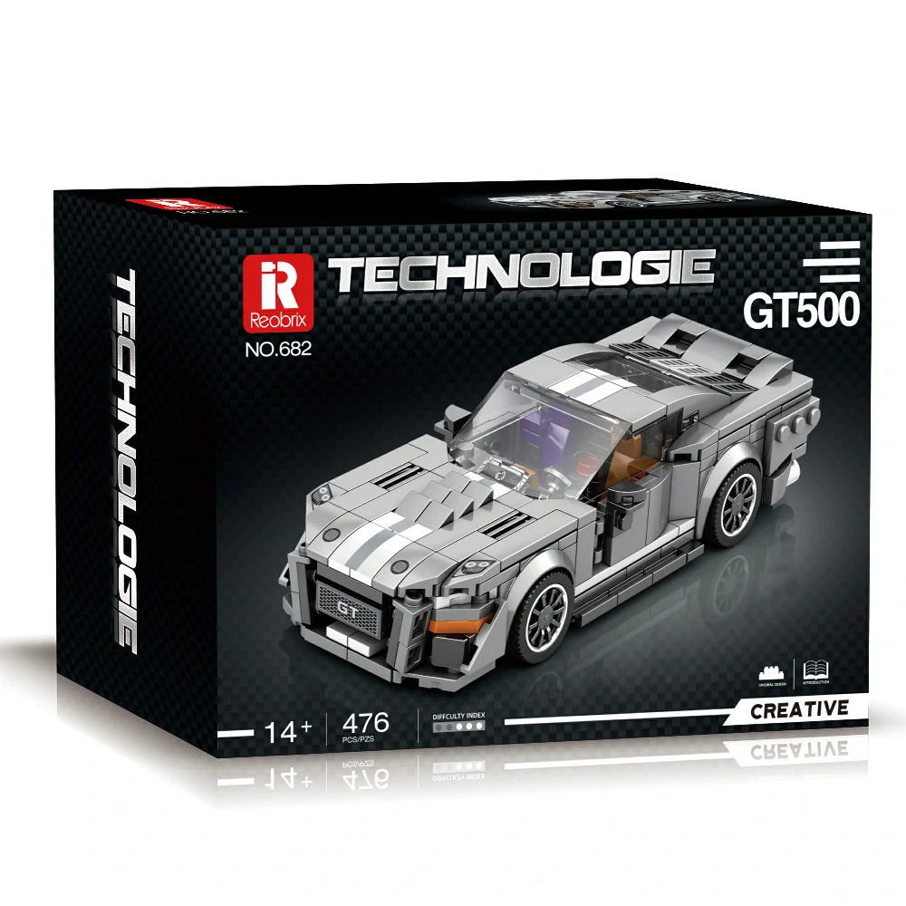 Reobrix Rennwagen Mustang Shelby GT Stil 1:24 | 8 Noppen Auto