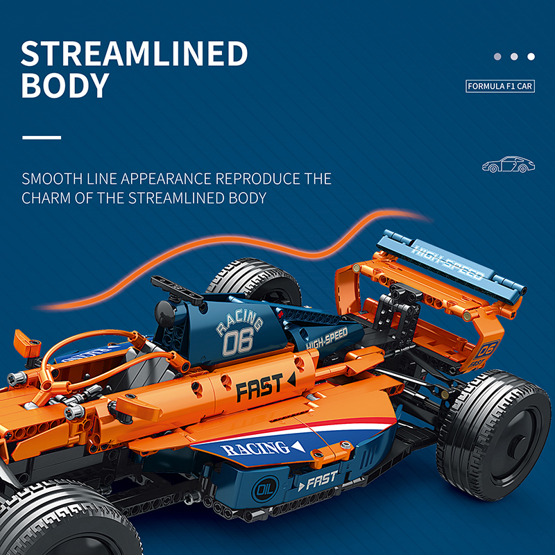 Reobrix 11006 Formula F1 Car Orange 1:8 | RC-Ready – Bild 5
