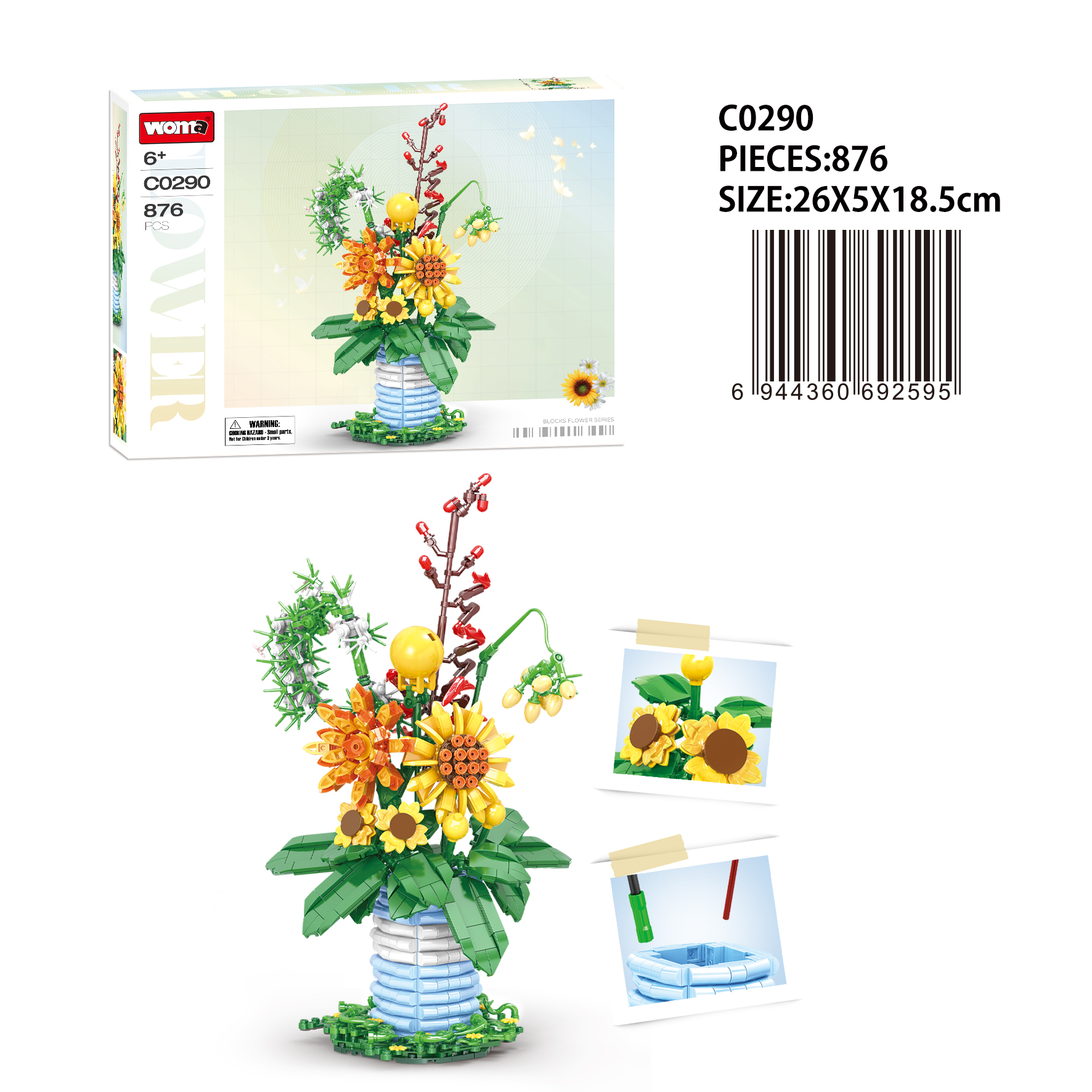 WOMA Sonnenblumen in einer Vase – Bild 5