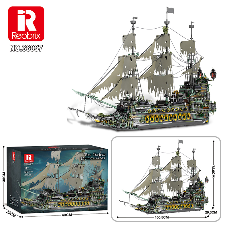 Reobrix 66037 The Flying Dutchman Piratenschiff XXL | 5503 Teile – Bild 3