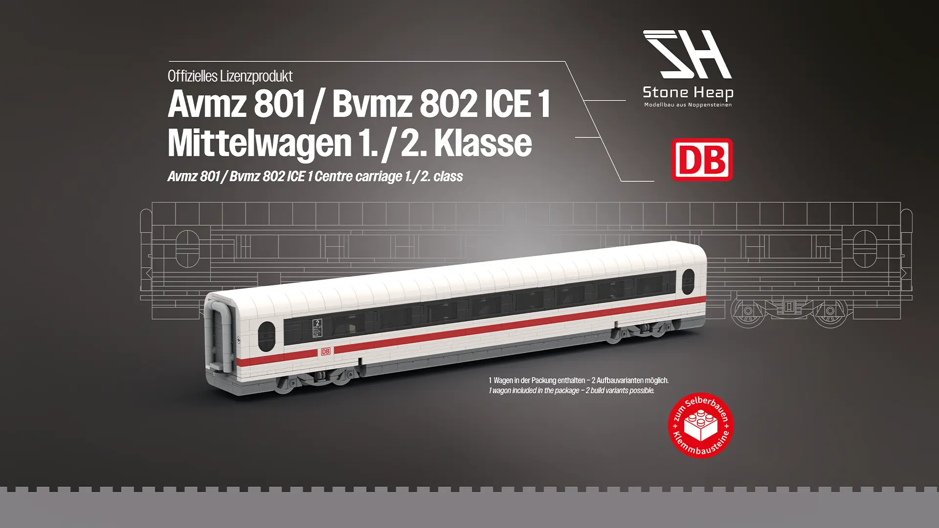 Stone Heap Avmz 801 /Bvmz 802 ICE 1 Mittelwagen 1./2. Klasse