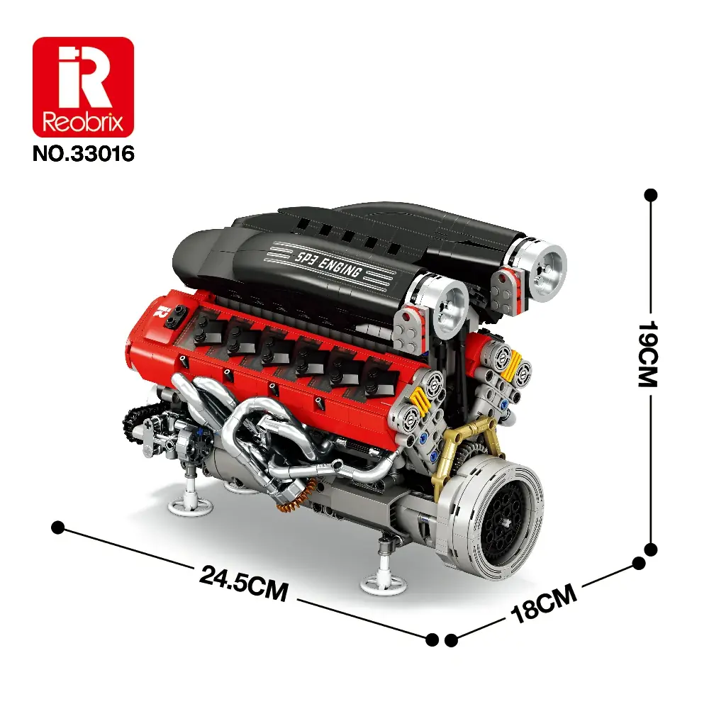 Reobrix 33016 SP3 ENGINE mit Motor | V12 Technik-Modell – Bild 9