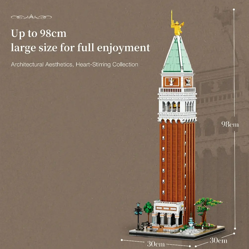 Reobrix 55013 Campanile di San Marco | XXL Klemmbaustein-Set – Bild 8