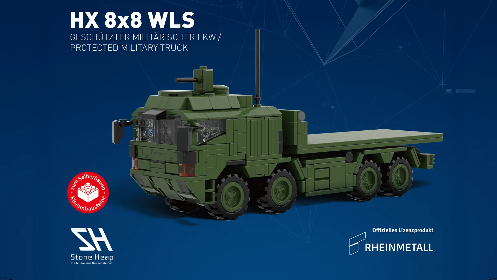Stone Heap Rheinmetall – HX 8×8 WLS (Wechselladersystem)