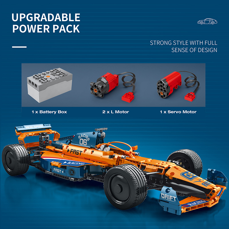 Reobrix 11006 Formula F1 Car Orange 1:8 | RC-Ready – Bild 6
