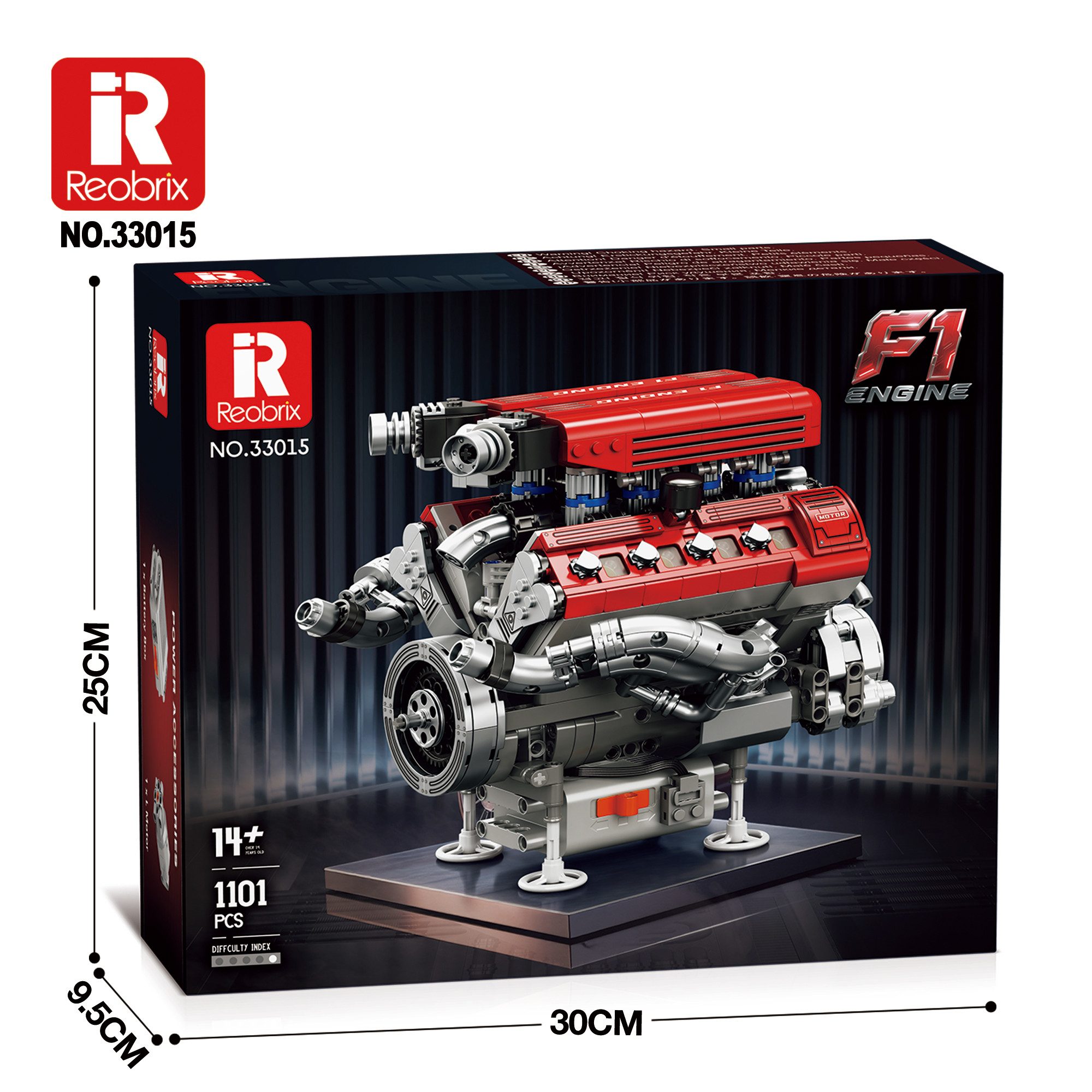 Reobrix 33015 F1 Racing Engine | Formel 1 Rennmotor 1101 Teile – Bild 5