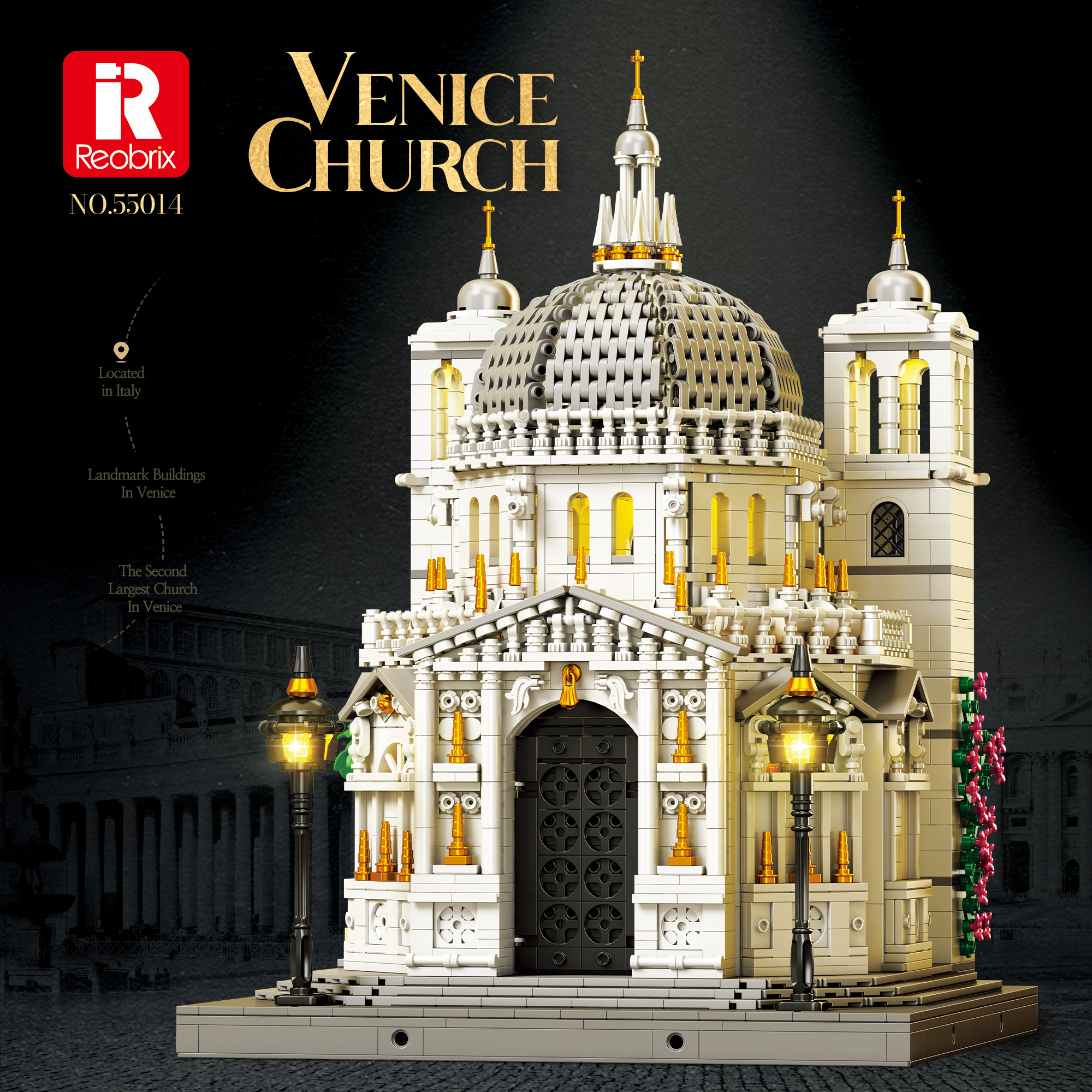 Reobrix 55014 Venezianische Kathedrale mit LED | 4270 Teile – Bild 7