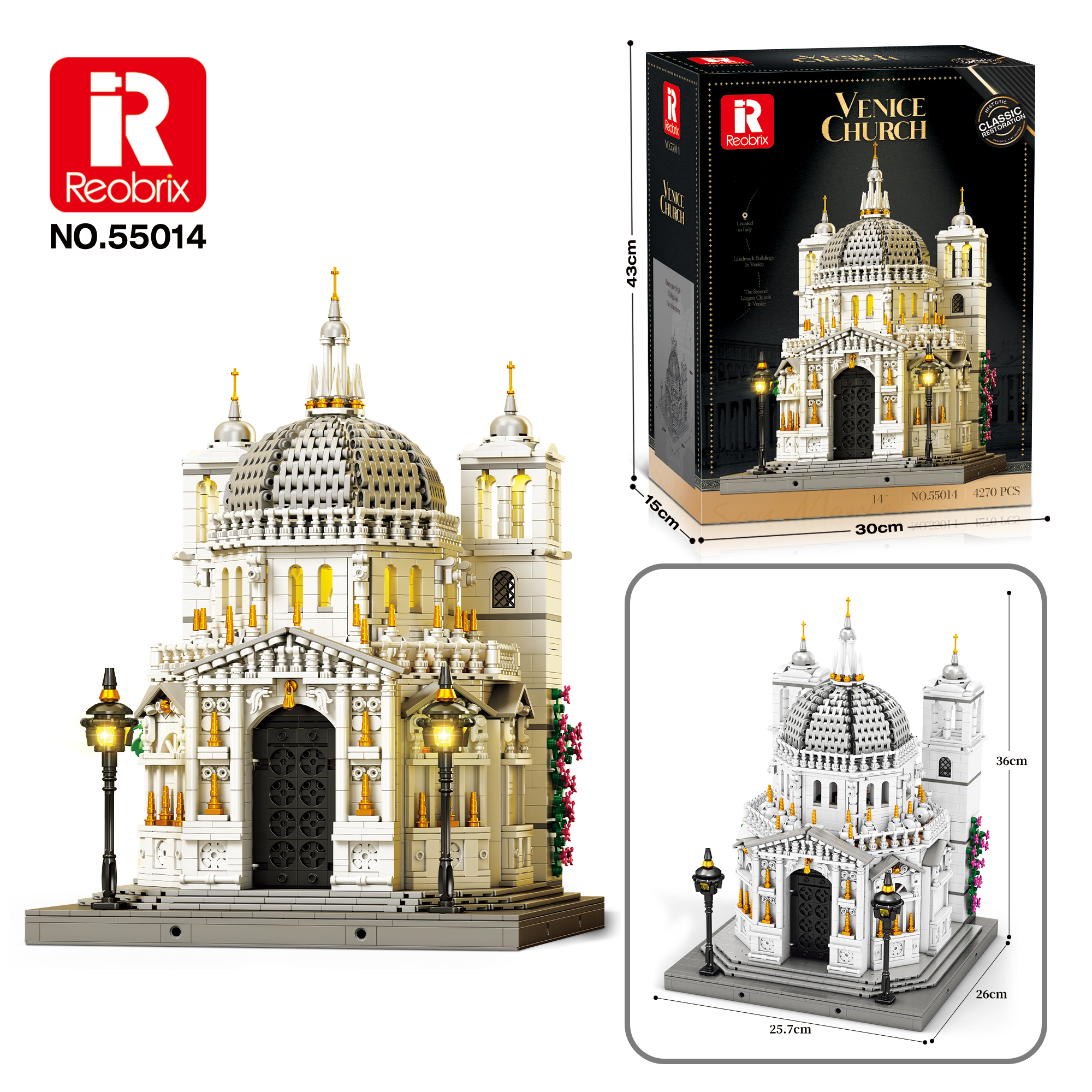 Reobrix 55014 Venezianische Kathedrale mit LED | 4270 Teile – Bild 12