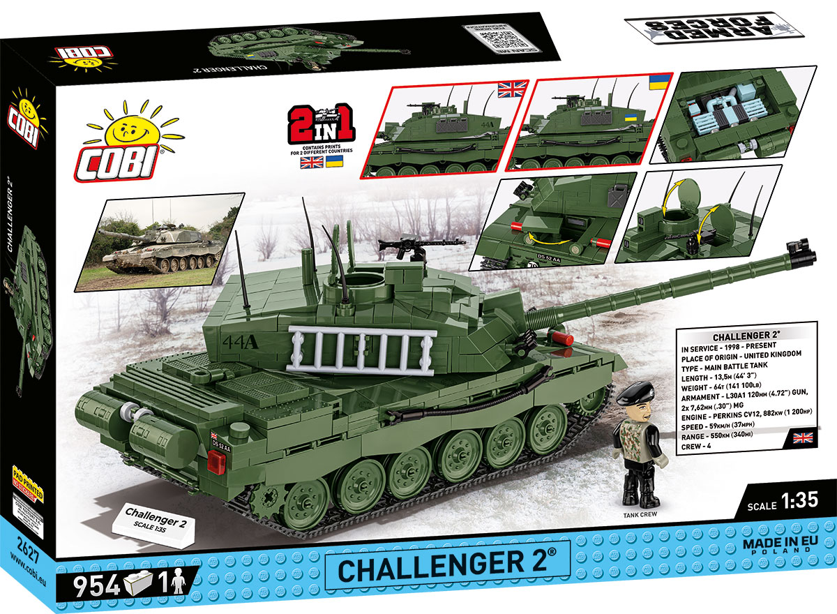 COBI 2627 Challenger 2 Kampfpanzer 1:35 | UK & Ukraine – Bild 2
