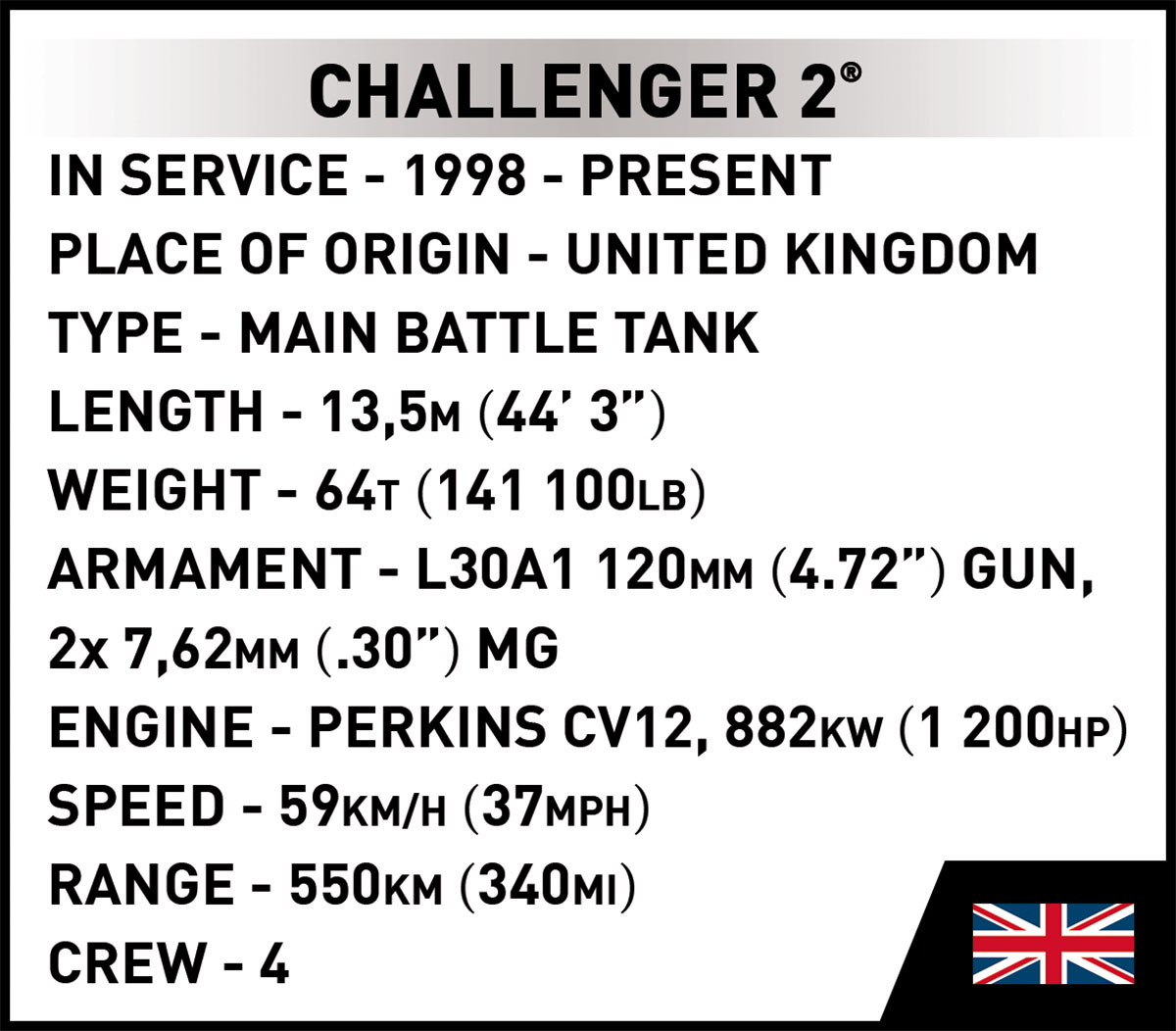 COBI 2627 Challenger 2 Kampfpanzer 1:35 | UK & Ukraine – Bild 15