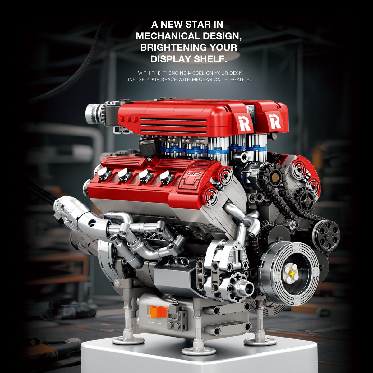 Reobrix 33015 F1 Racing Engine | Formel 1 Rennmotor 1101 Teile – Bild 2