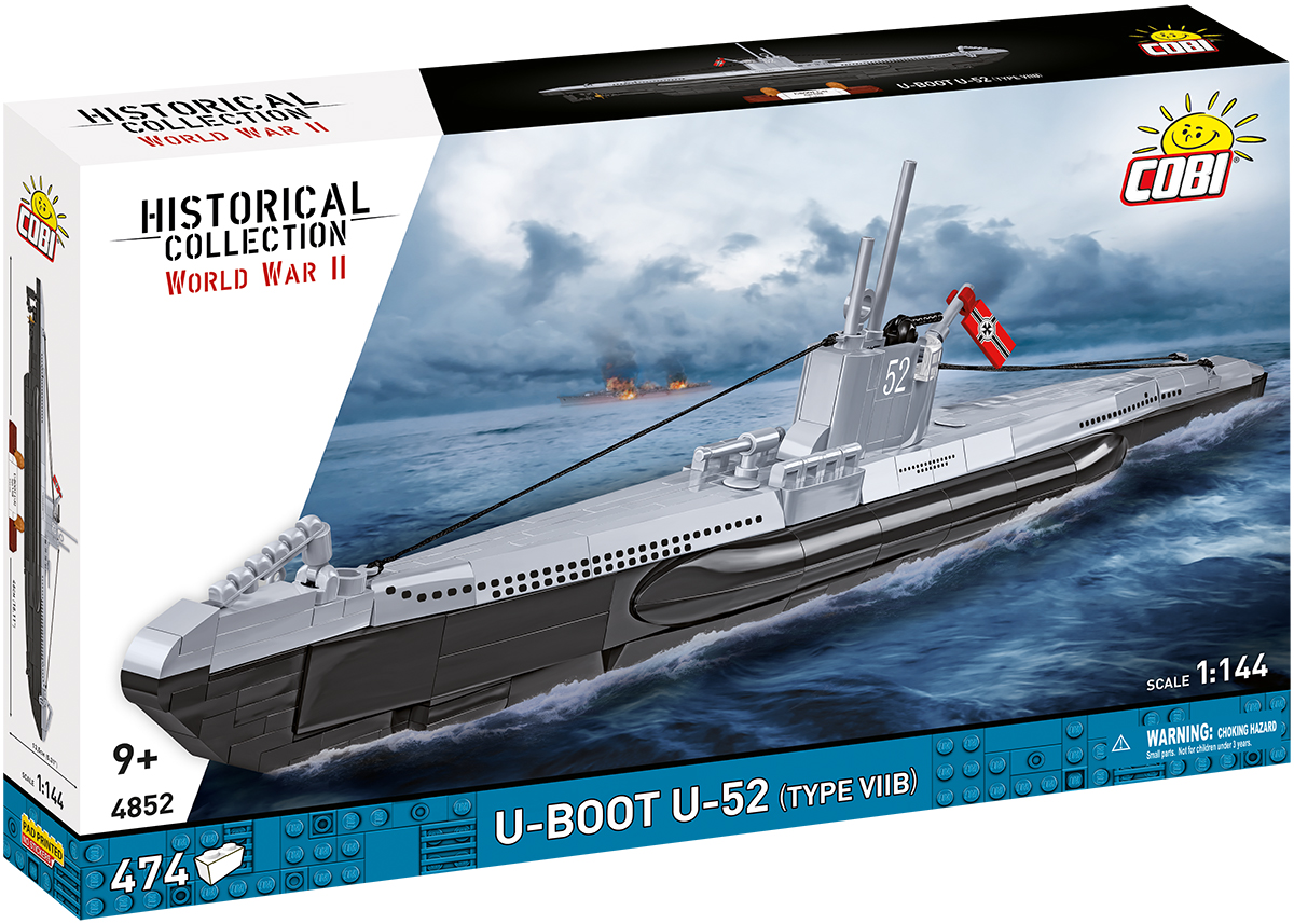 COBI 4852 U-Boot Typ VIIB U-52 1:144 | WWII 474 Teile