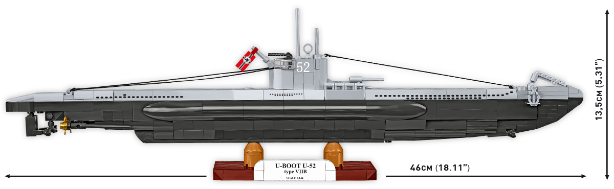 COBI 4852 U-Boot Typ VIIB U-52 1:144 | WWII 474 Teile – Bild 3