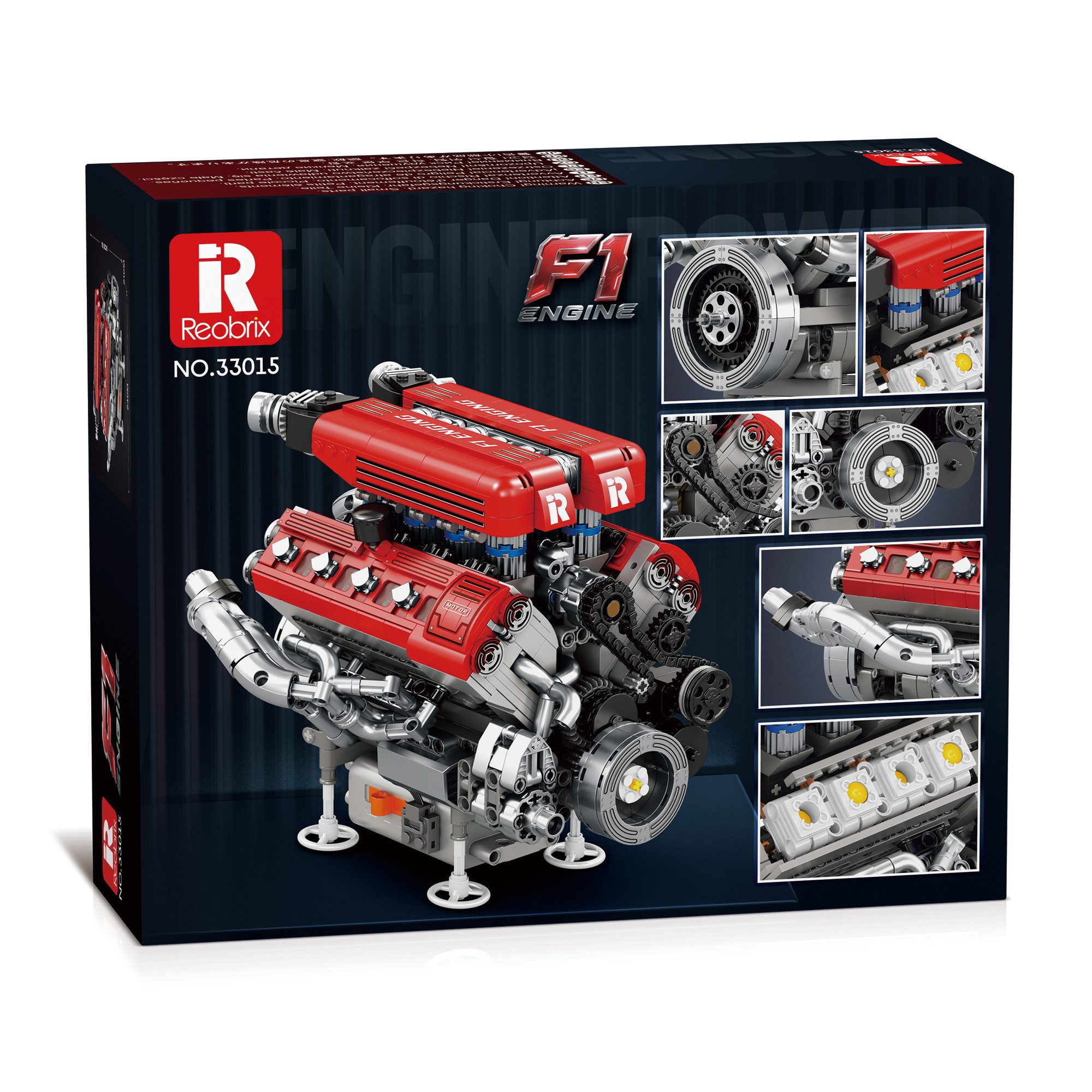 Reobrix 33015 F1 Racing Engine | Formel 1 Rennmotor 1101 Teile – Bild 3