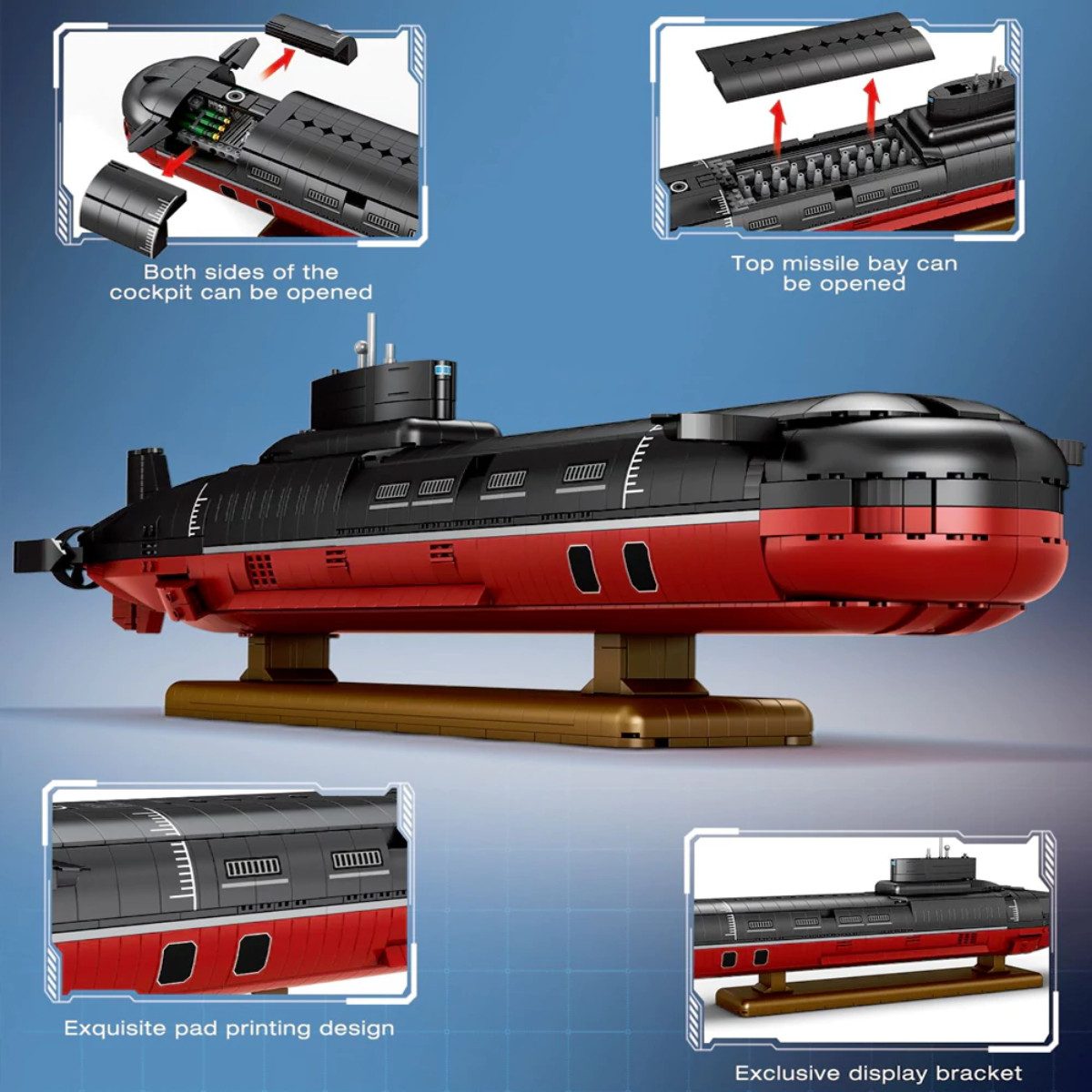 Reobrix 33048 Project 941 U-Boot Shark (Akula) | Typhoon 2895 Teile – Bild 7