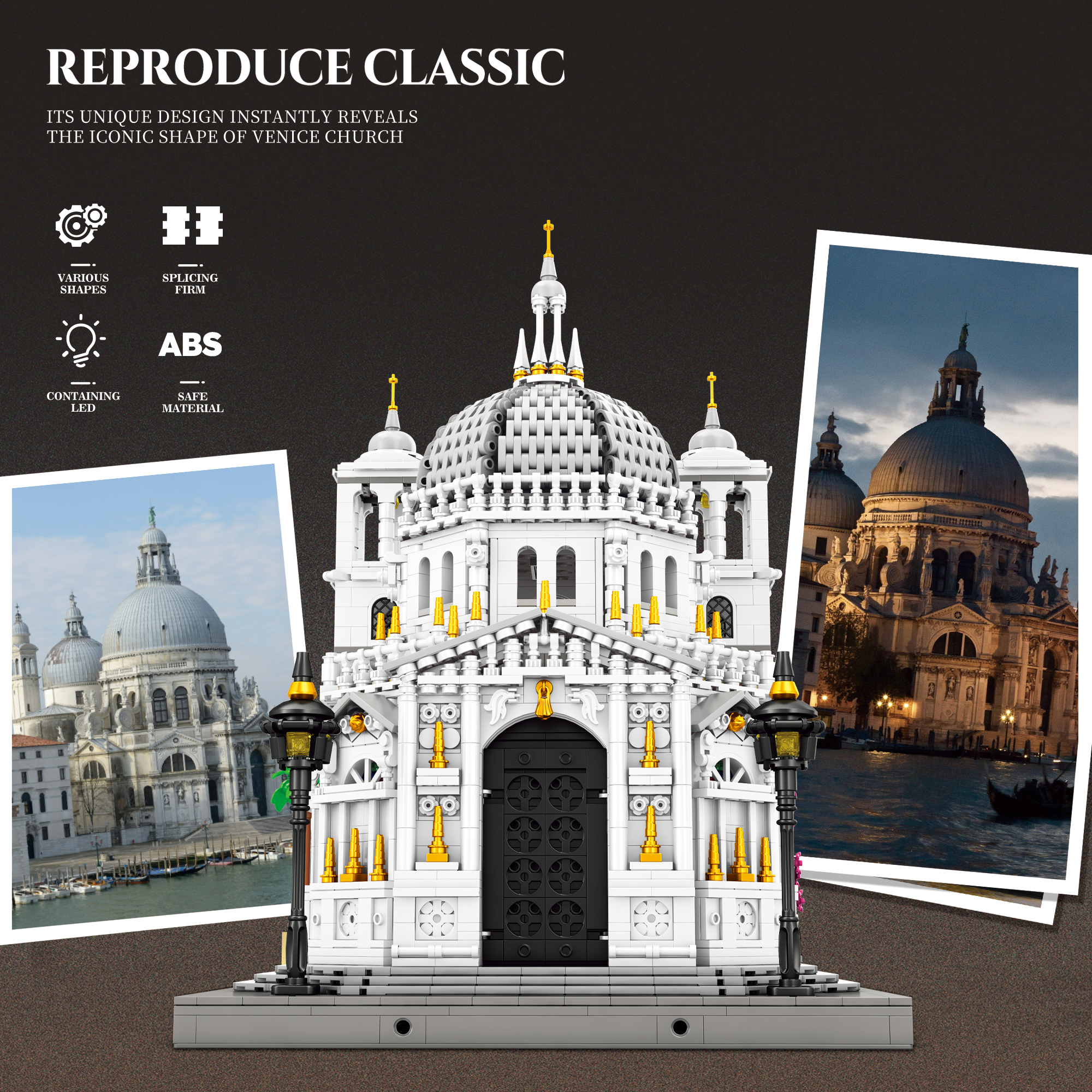 Reobrix 55014 Venezianische Kathedrale mit LED | 4270 Teile – Bild 5