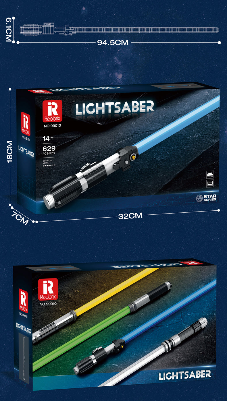 Reobrix 99010 Sci-Fi Lichtschwert Blau | 629 Teile LED – Bild 7