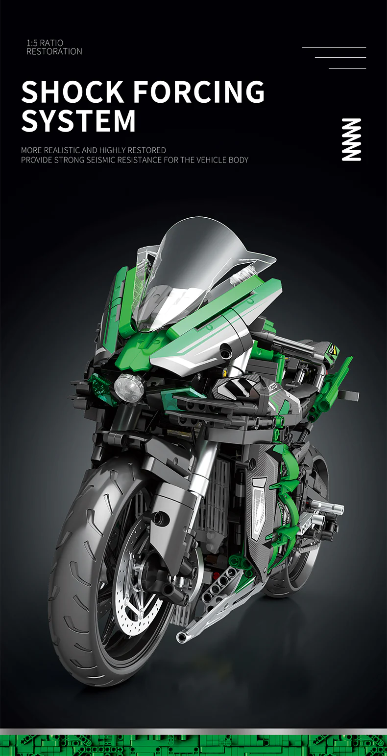 Reobrix 570 H2 SX SE Motorrad 1:5 | Technic 2088 Teile – Bild 7