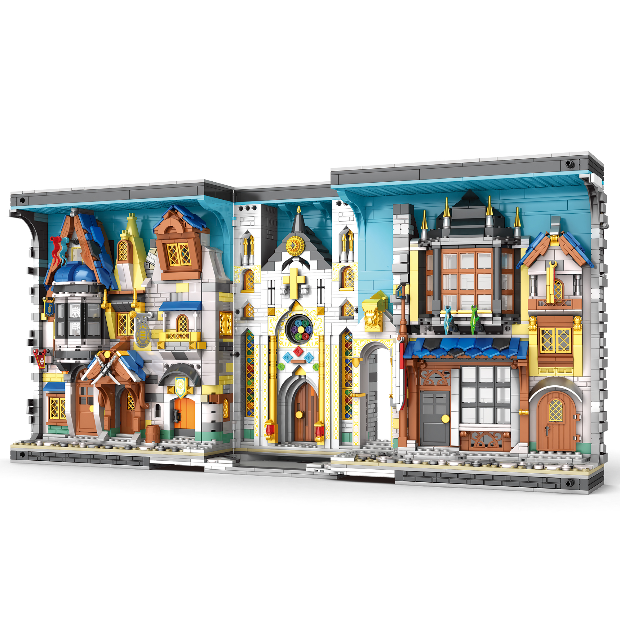 Reobrix 66026 Middle Ages Bazaar Book LED | 2922 Teile Diorama – Bild 2