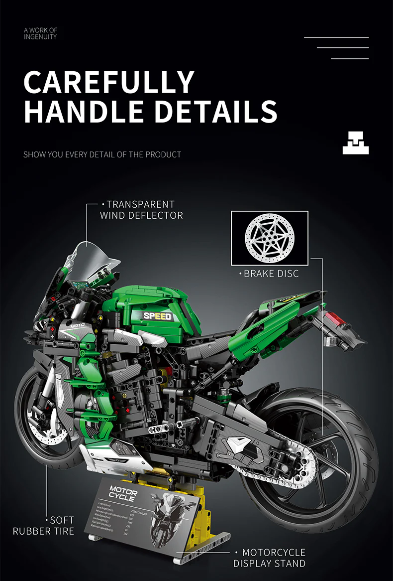 Reobrix 570 H2 SX SE Motorrad 1:5 | Technic 2088 Teile – Bild 10