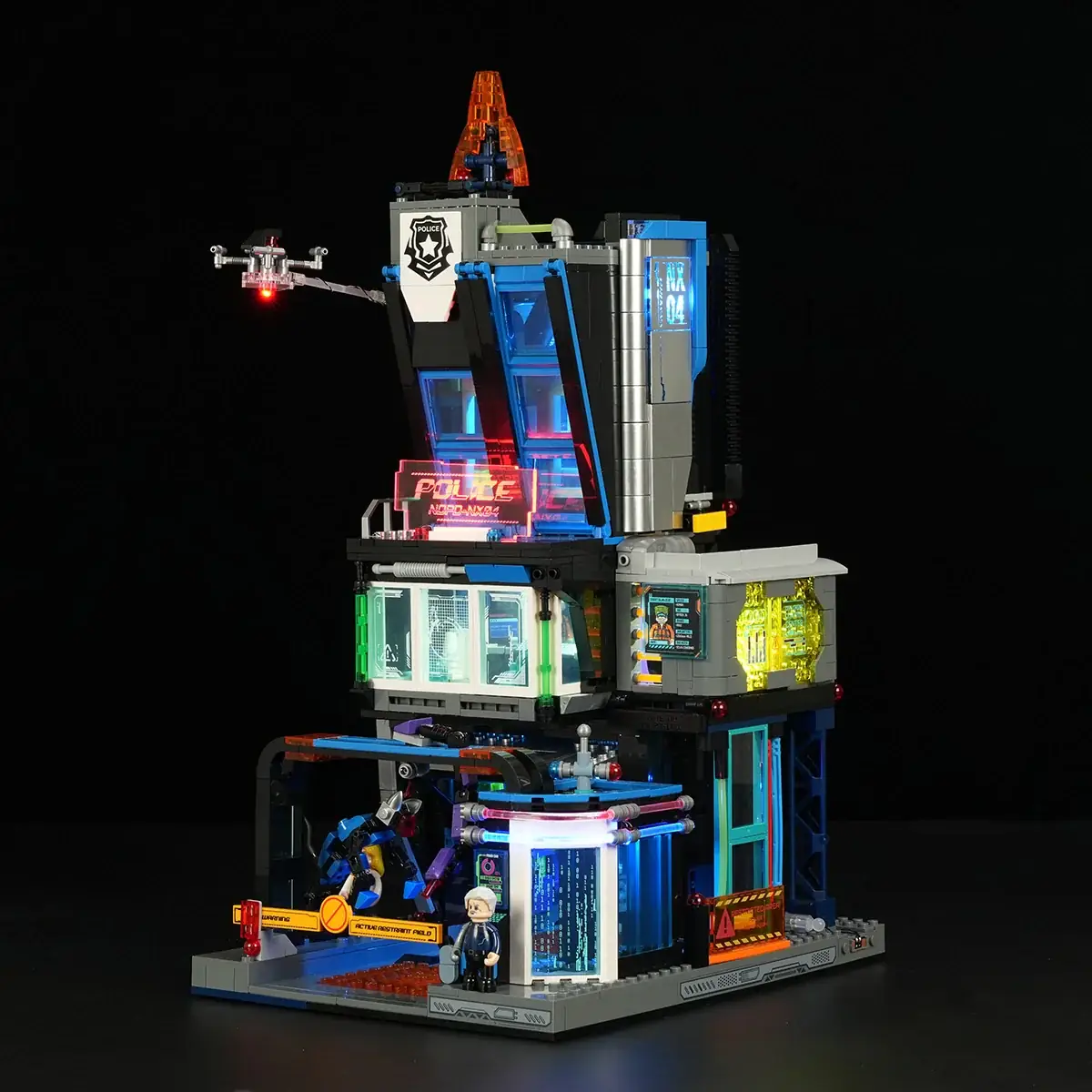 Lumibricks 17009 Cyberpunk Police HQ mit LED | 1716 Teile – Bild 3