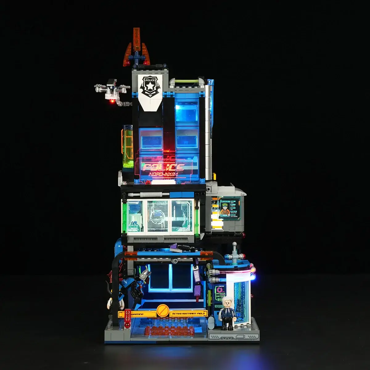 Lumibricks 17009 Cyberpunk Police HQ mit LED | 1716 Teile – Bild 4