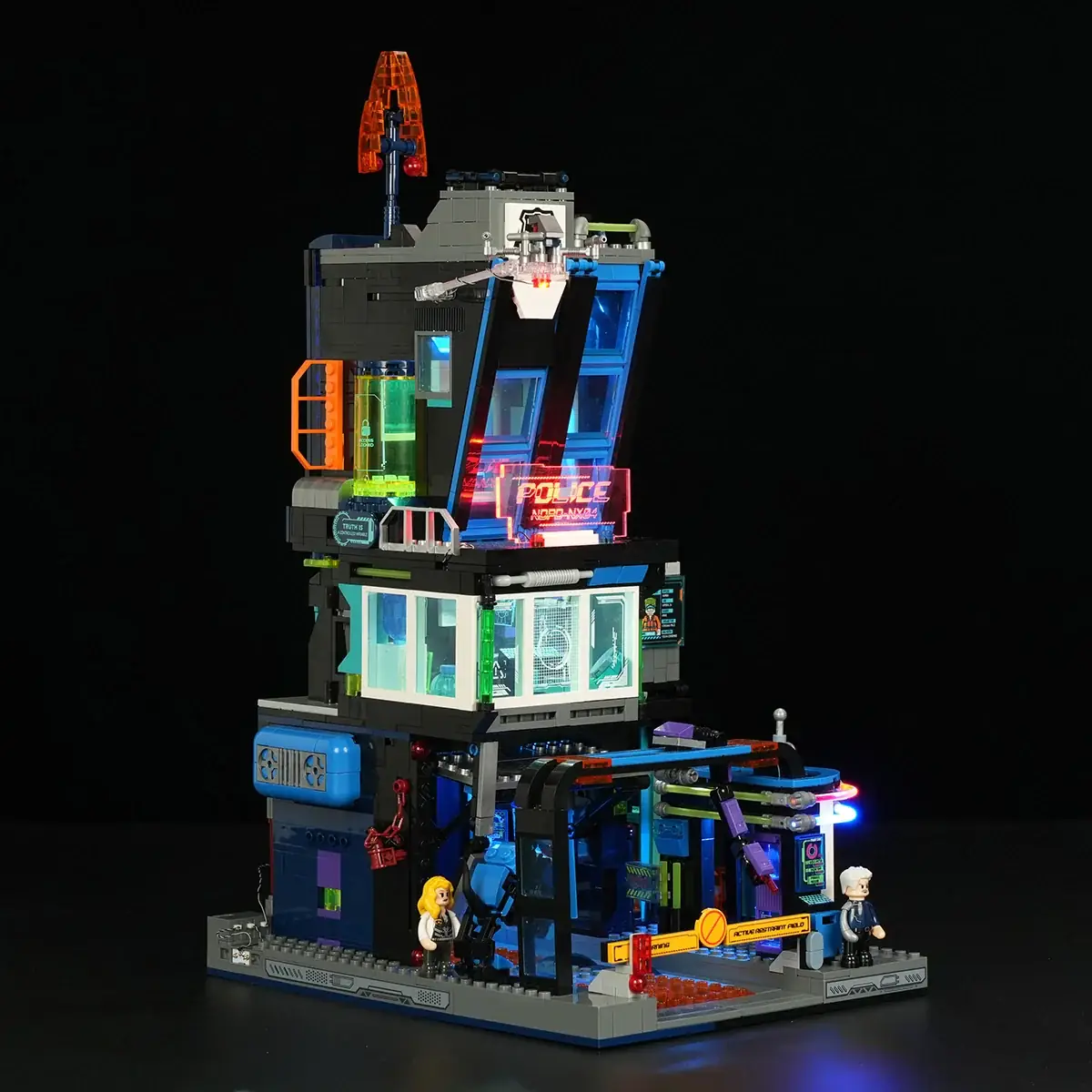 Lumibricks 17009 Cyberpunk Police HQ mit LED | 1716 Teile – Bild 5